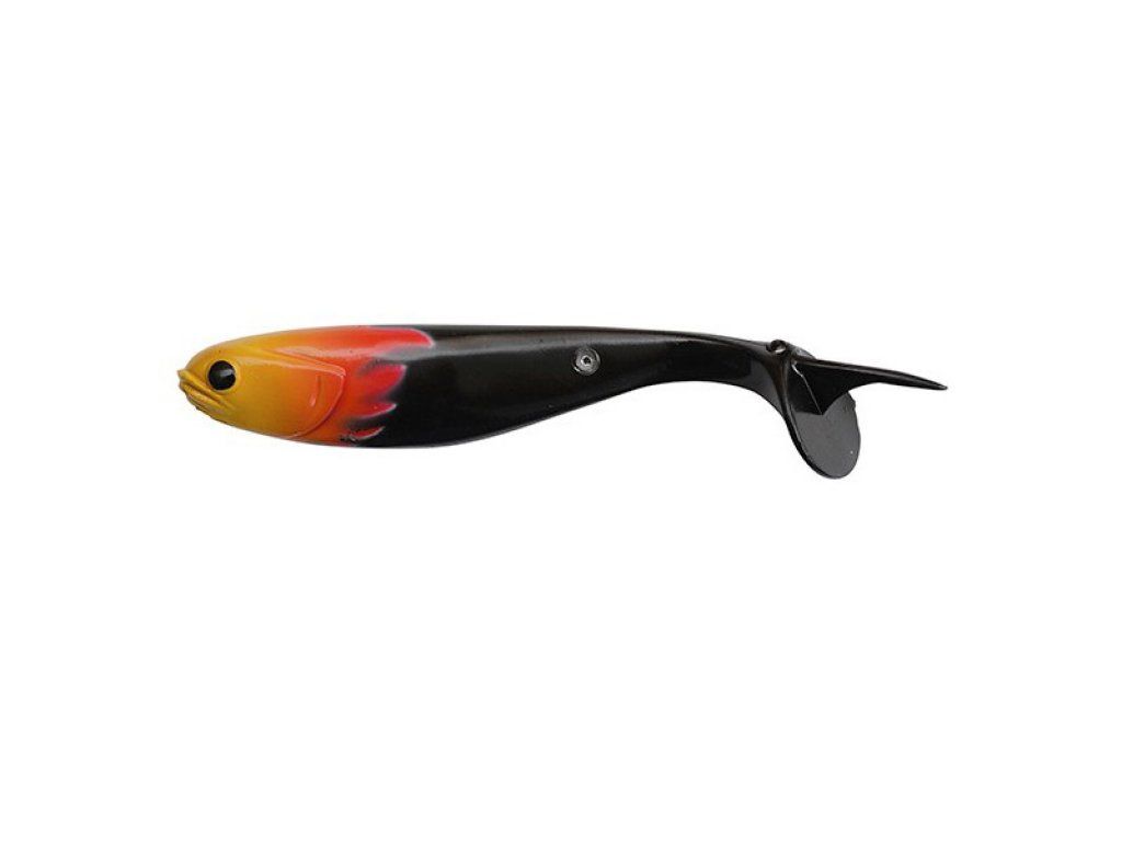 Black Cat Mullet Shad - Flamed Black