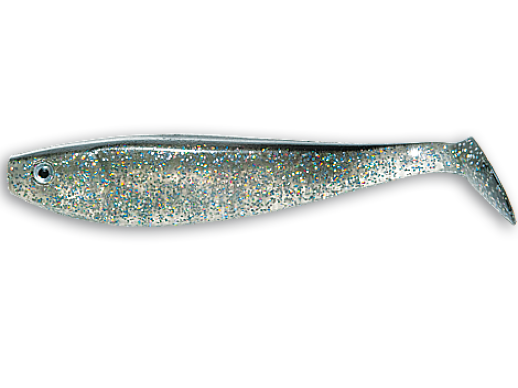Delalande Shad GT 13cm Holo Silver Glitter Black Back