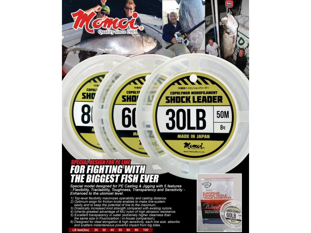 Momoi Shock Leader 50m, 0.62mm, 50lb