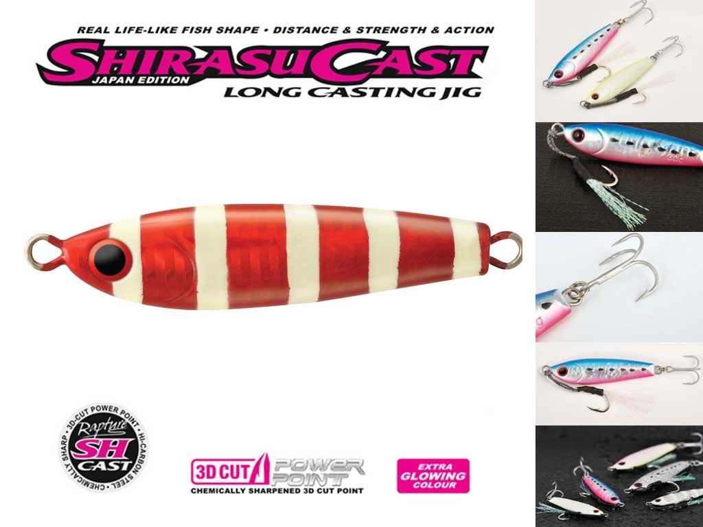 Rapture Pro Sirasu Cast 40g 6cm Zebra Red Glow
