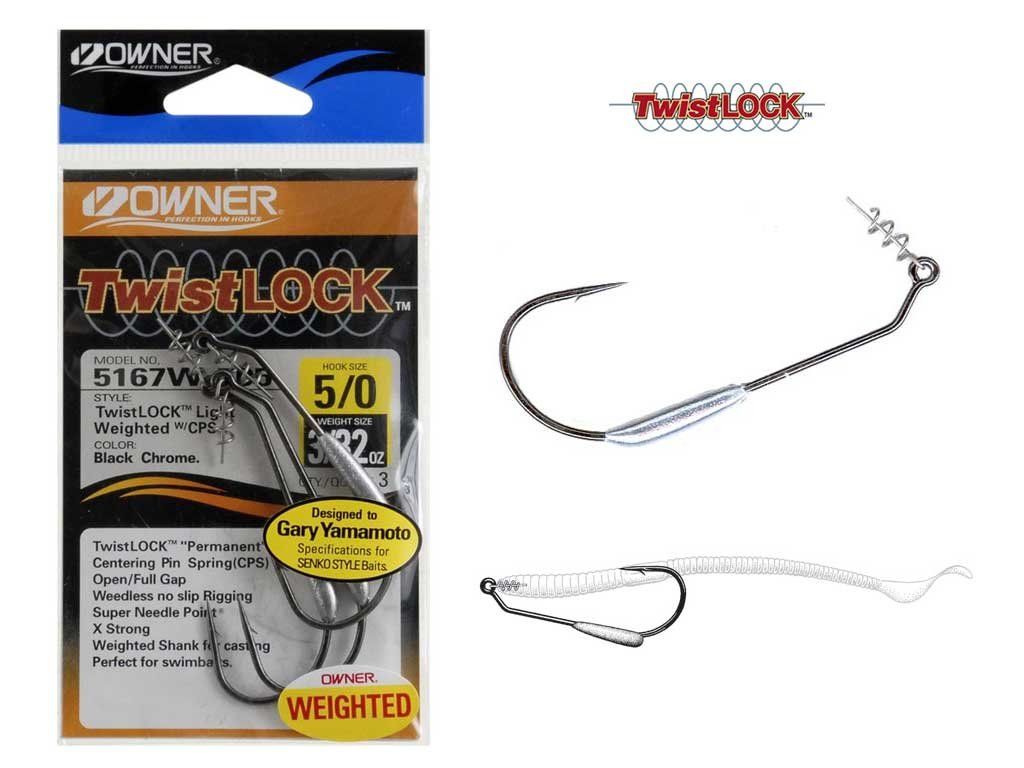 Owner 5167W Twist Lock Weighted Hook 6/0