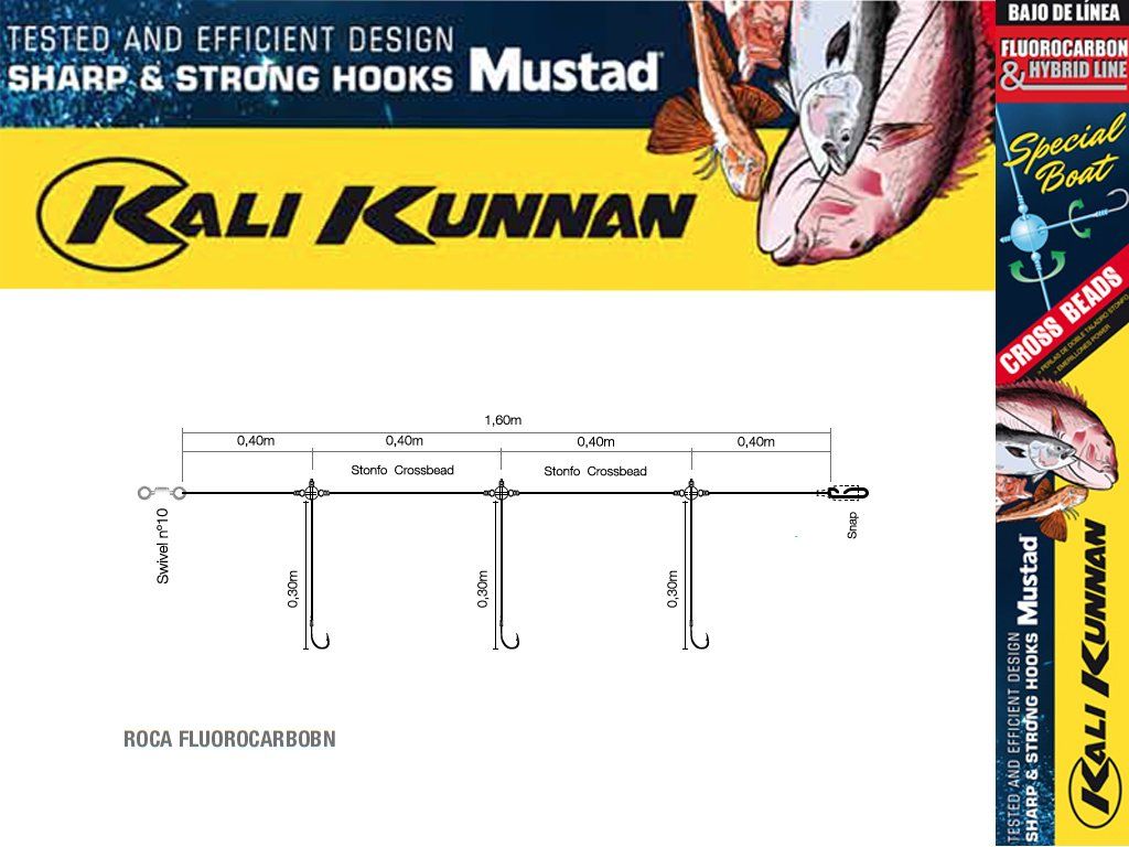 Kali Kunnan Roca Fluorocarbon Furansu 6, 0.30mm 0.28mm