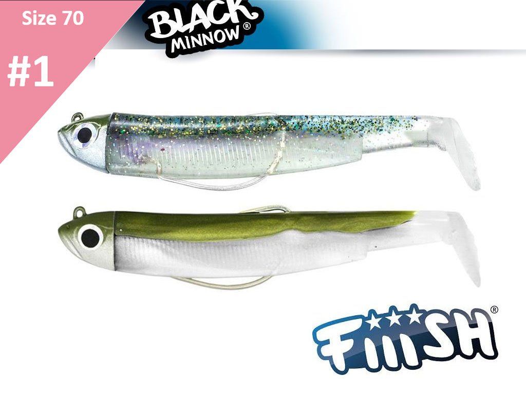 Fiiish Black Minnow 70 BM758 Double Combo Shore 3g Khaki + Ghost Minnow