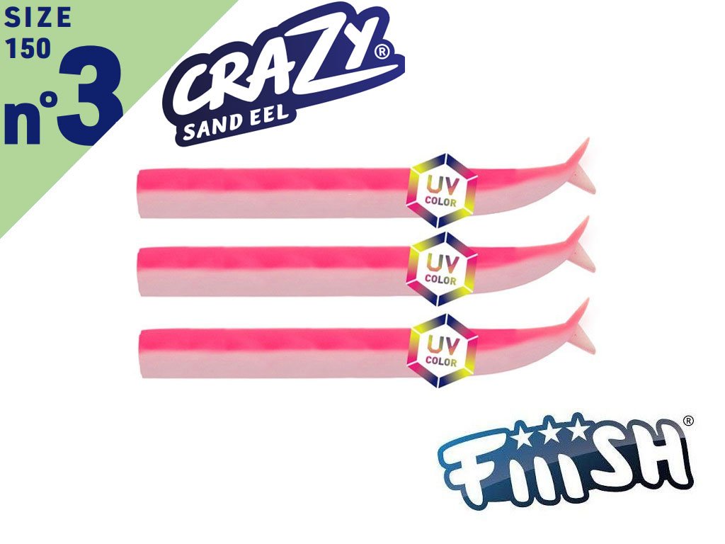 Fiiish Crazy Sand Eel 150 BM234 Bodies 3pcs Fluo Pink