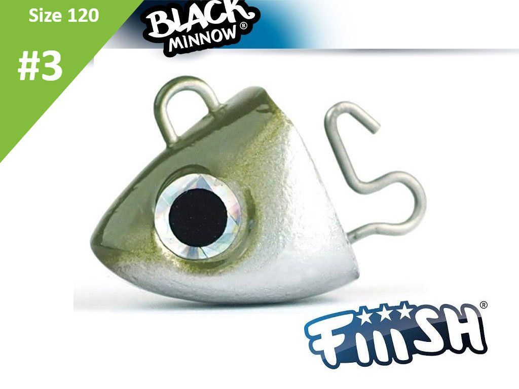 Fiiish Black Minnow Jig Head Search Kaki 18.0g, 2pcs