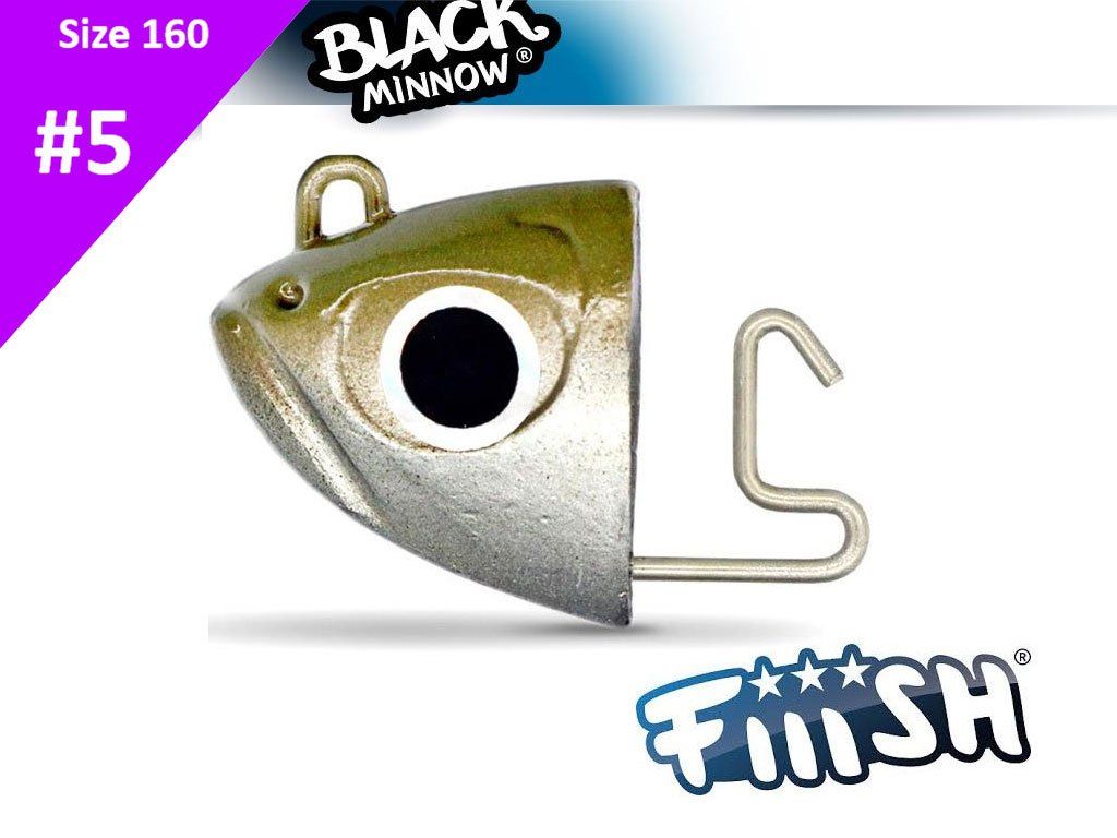 Fiiish Black Minnow BM019 Jig Head Shore 30g Kaki 2pcs
