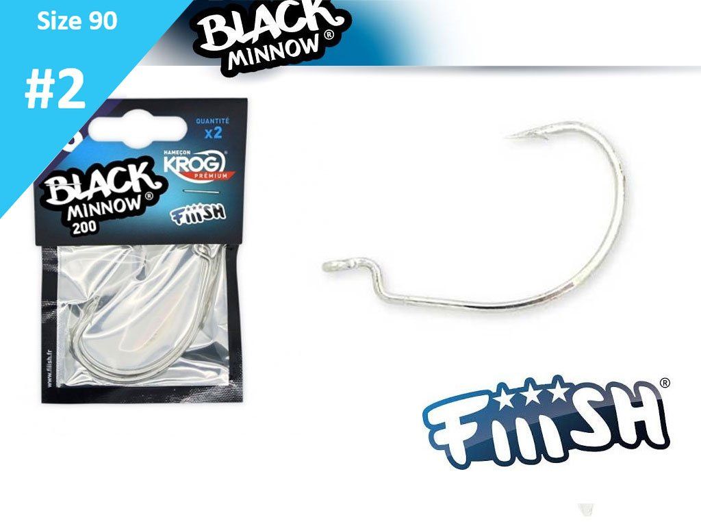 Fiiish Black Minnow 90 BM147 Krog Hook Premium 4pcs