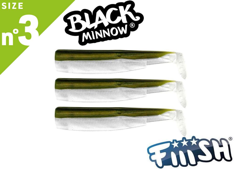 Fiiish Black Minnow 120 BM003 Bodies 3pcs Khaki