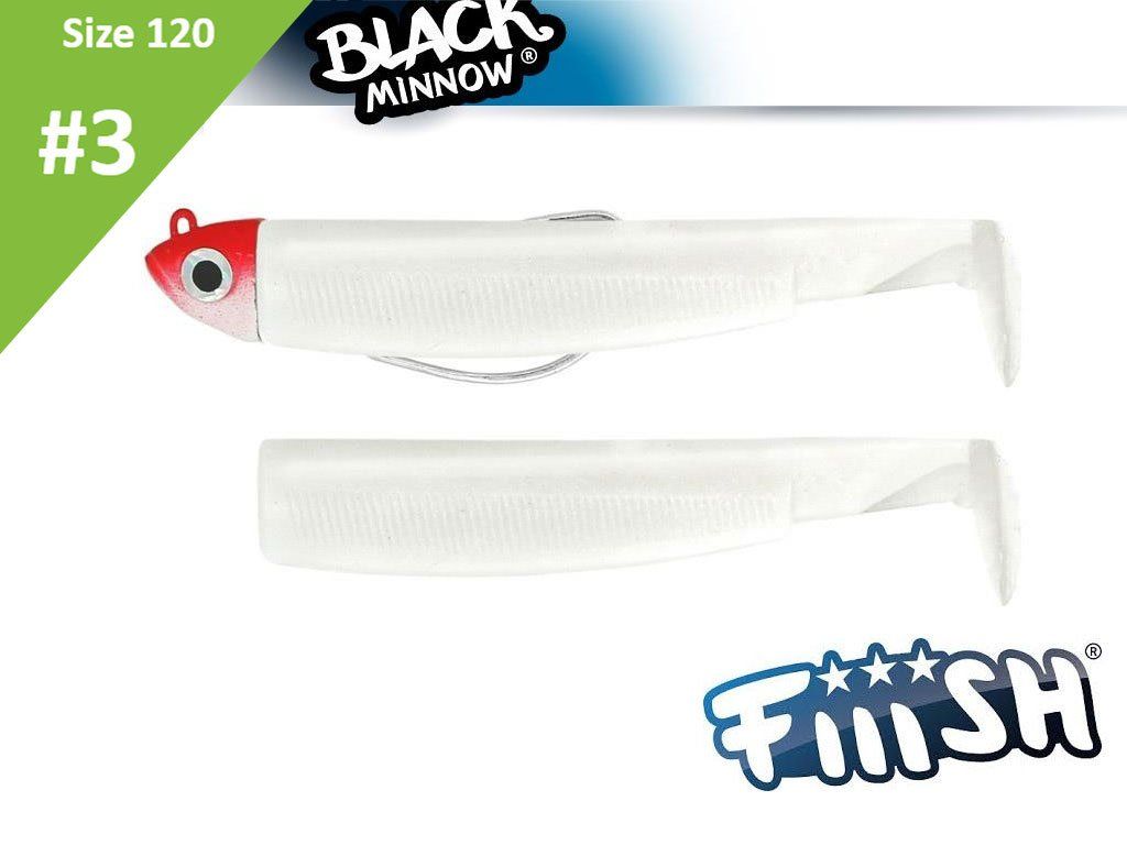 Fiiish Black Minnow 120 BM505 Combo Shore 12g White/Red + Body