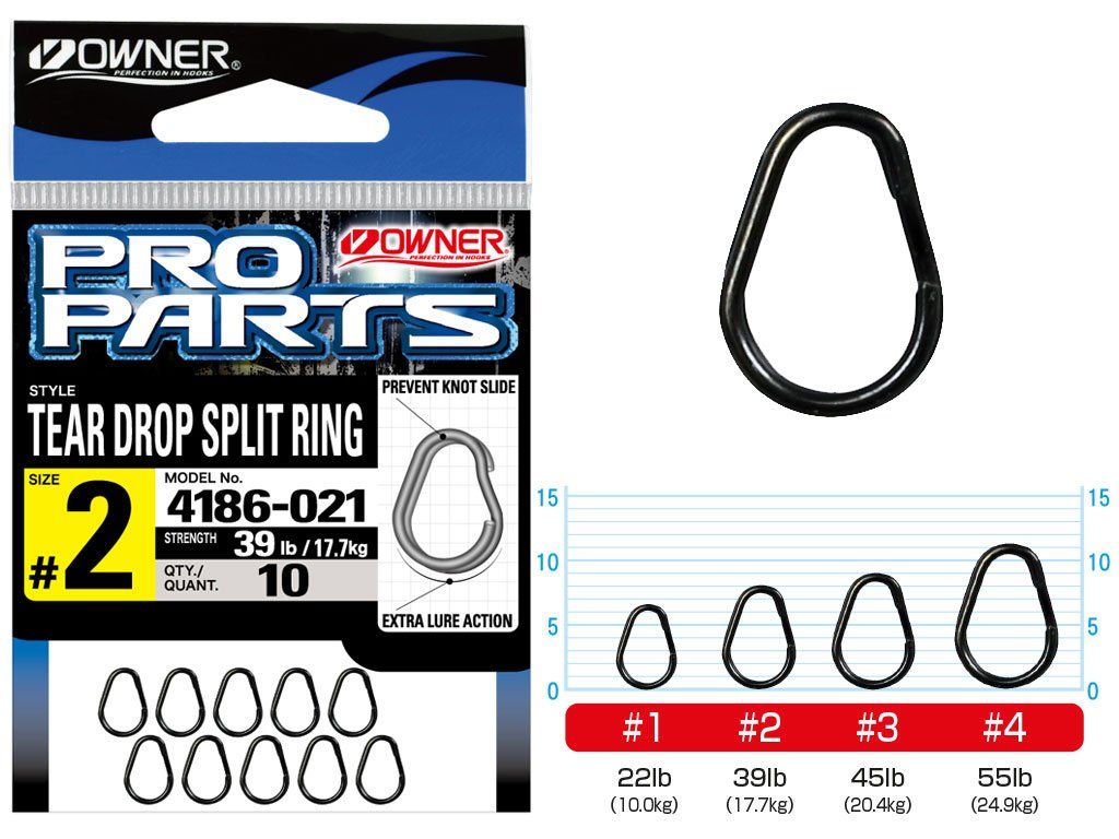 Owner Pro Parts Tear Drop Oval Rings 55lb, 4