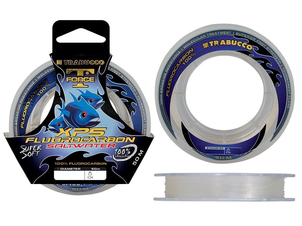 Trabucco T-Force XPS Flourocarbon Saltwater 50m, 4.63lb, 0.145mm