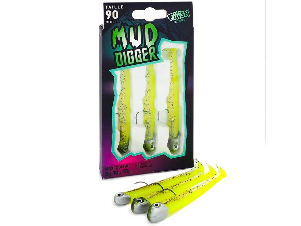 Fiiish Mud Digger 90 MD1136 Maxi Combo 5/10/15g Chartreuse