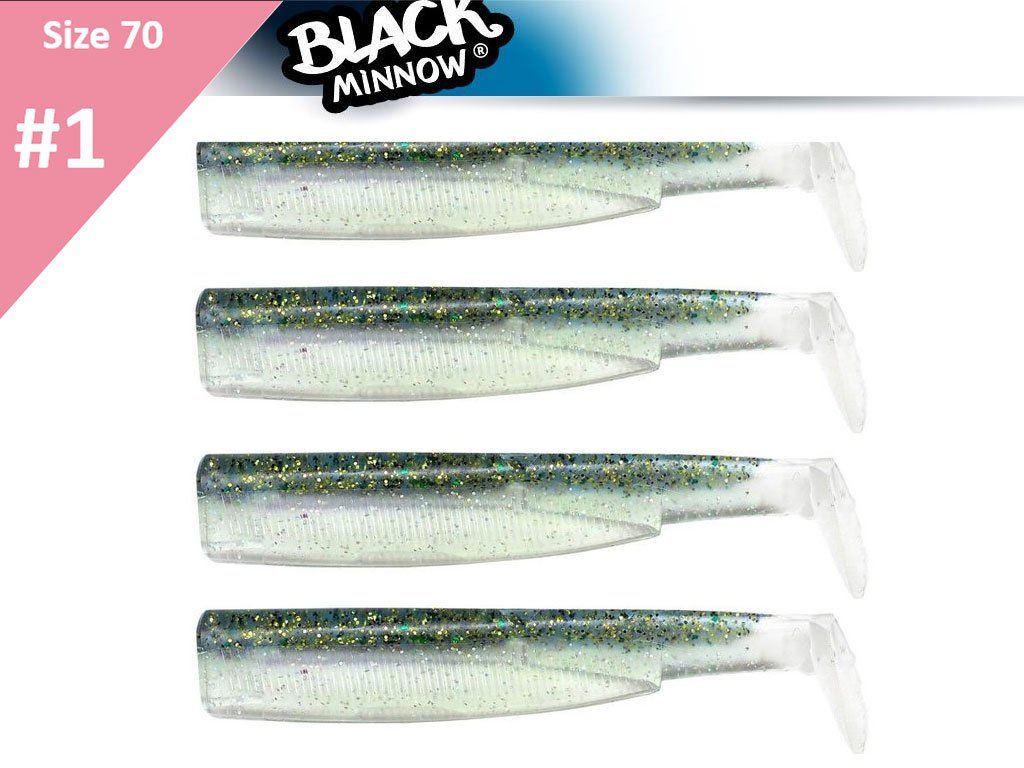 Fiiish Black Minnow 70 BM768 Bodies 4pcs Ghost Minnow
