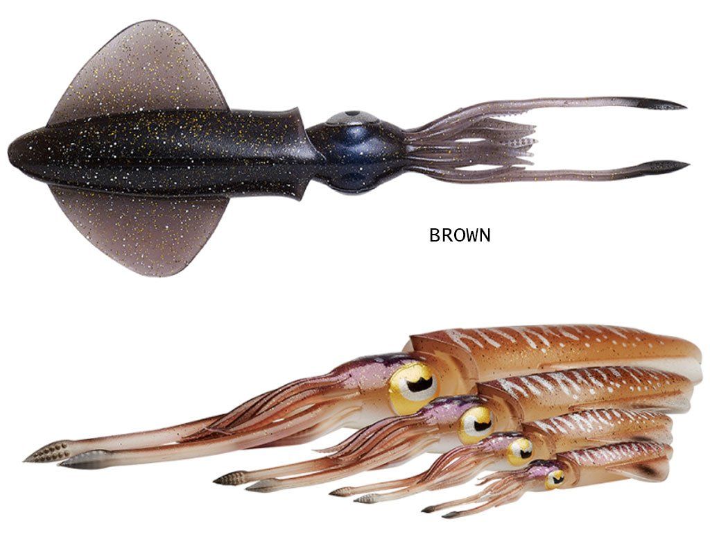 Savage Gear Salt 3D Swim Squid 18cm, 32g Brown 2pcs