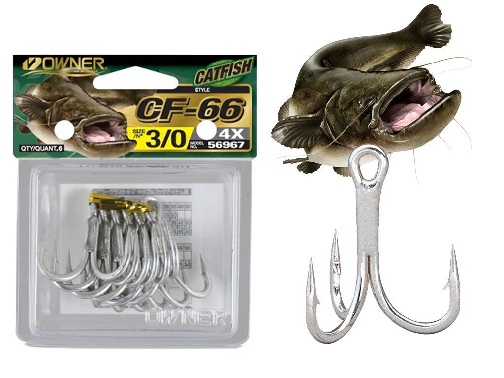Owner Catfish CF-66 Treble Hooks 4/0