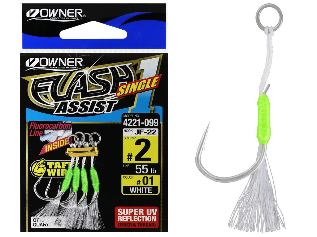 Owner JF-22 Flash Single Assist Hook White, 4