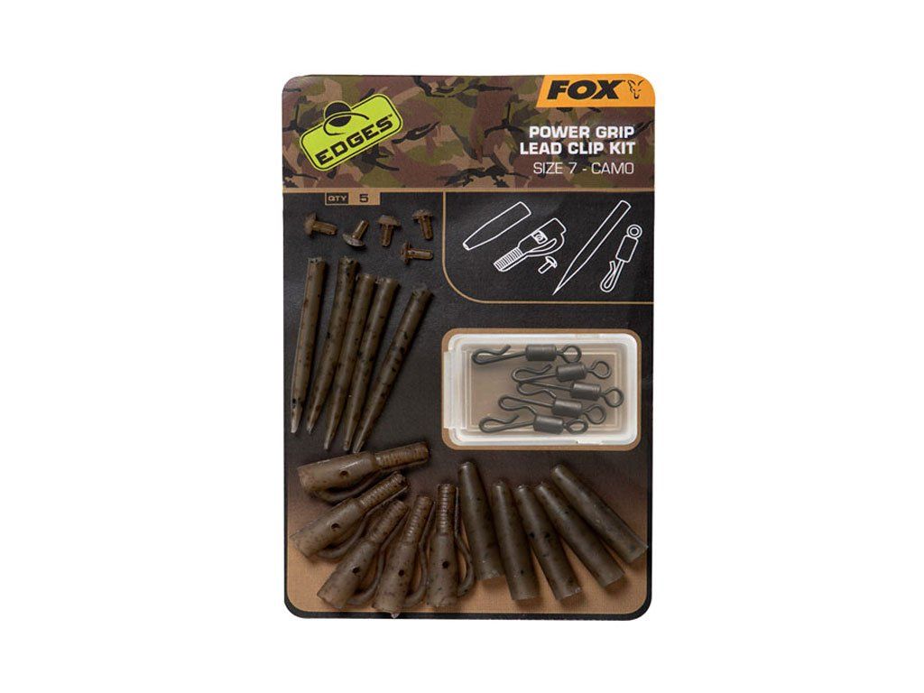 FOX Edges Camo Power Grip Lead Clip Kit Sz7, 5kom
