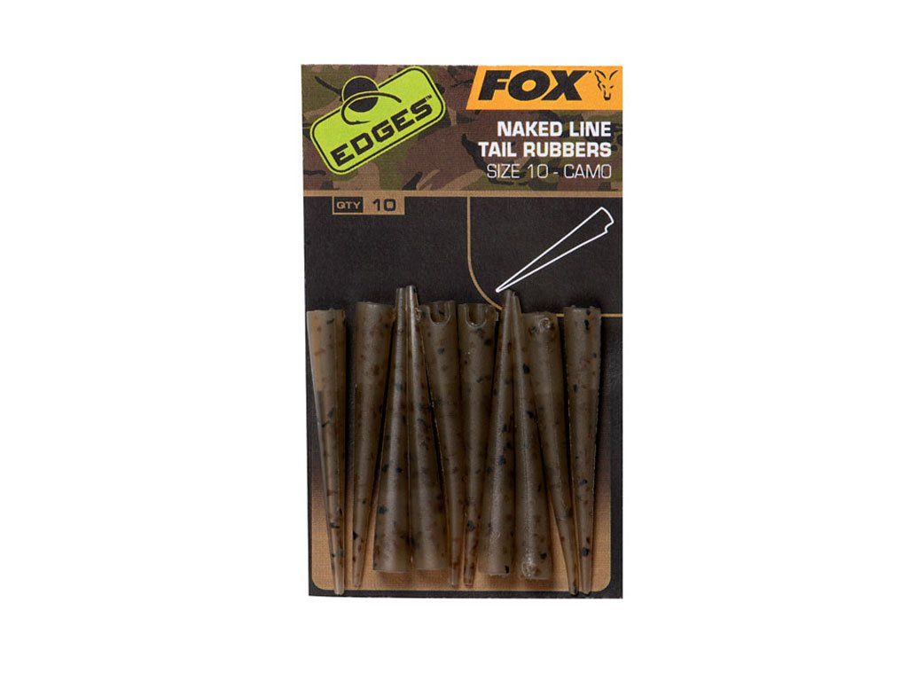FOX Edges Camo Naked Line Tail Rubbers Sz10, 10kom