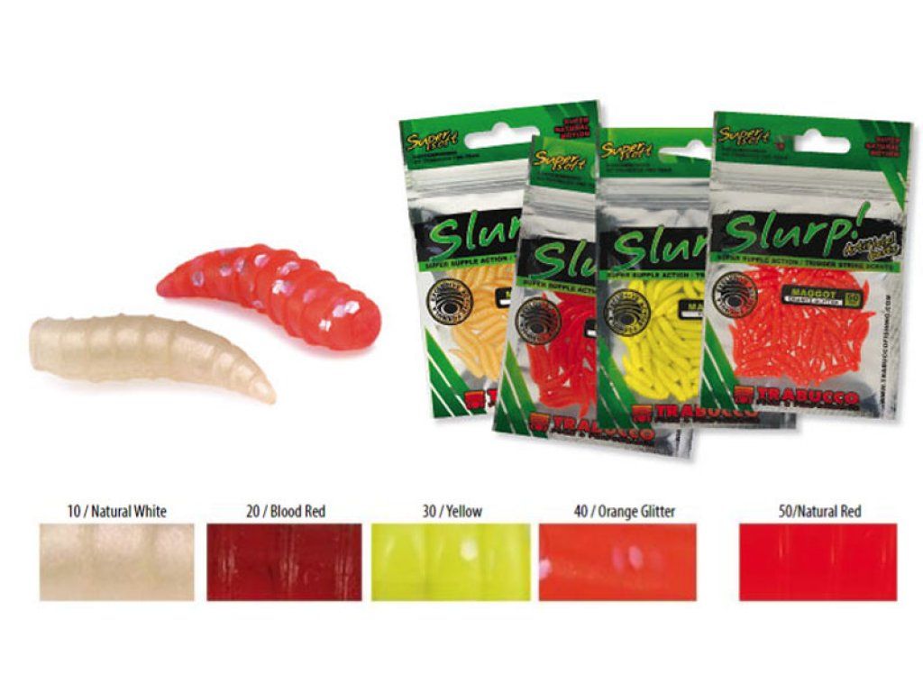 Trabucco Slurp Bait Maggot XL Blood Red
