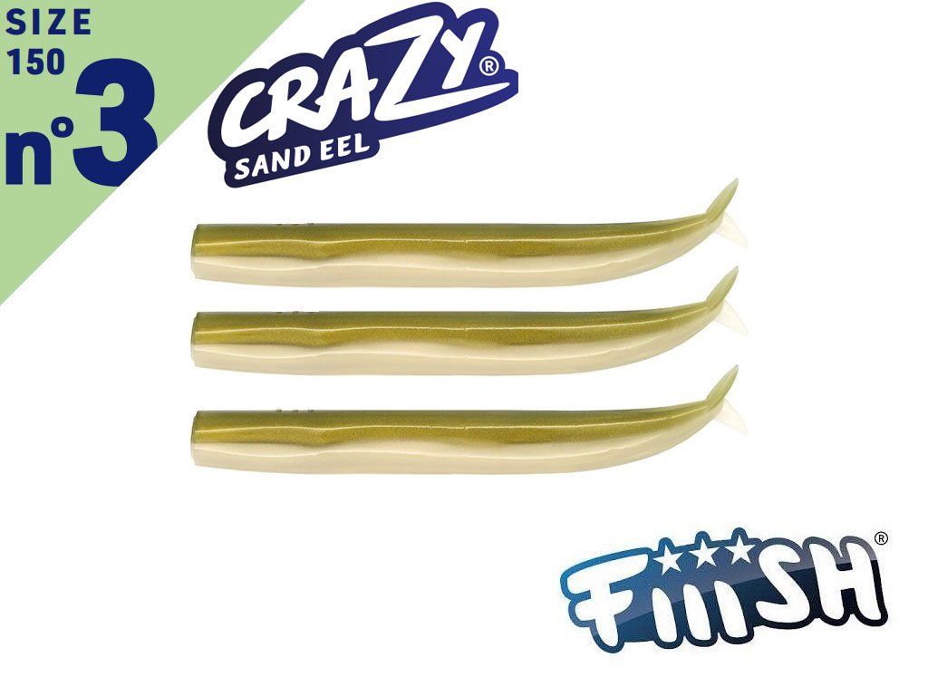 Fiiish Crazy Sand Eel 150 CSE232 Bodies 3pcs Gold