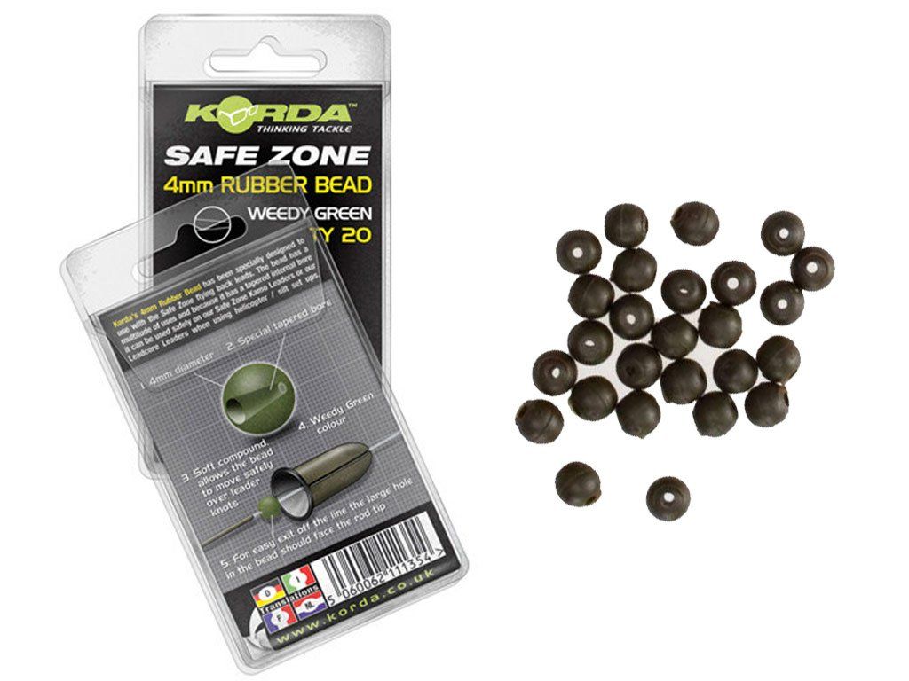 Korda Safe Zone 4mm Rubber Bead Weedy Green