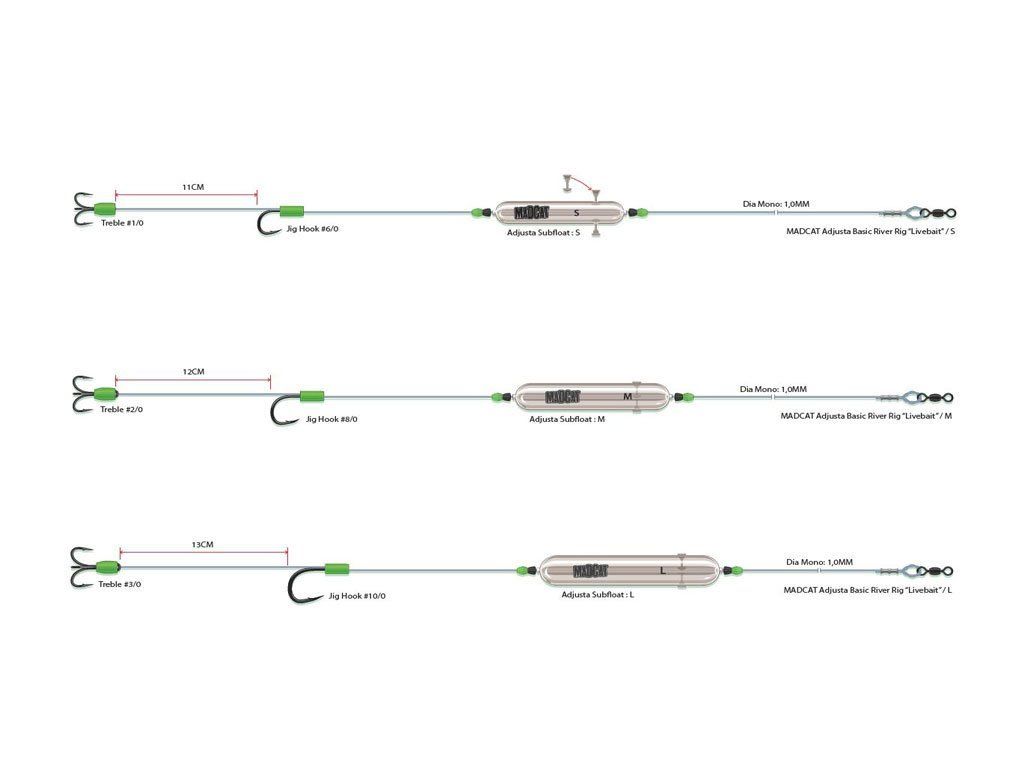 DAM MadCat Adjusta Basic River Rig Livebait L