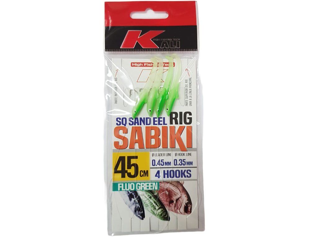 Kali Kunnan Sabiki Rig SQ-Sand Fluorescent Green 45.0cm, 0.35mm 0.45mm