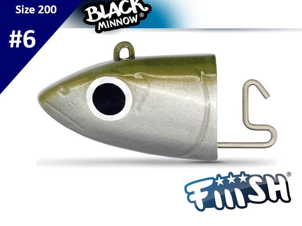 Fiiish Black Minnow 200 BM040 Jig Head Off Shore 120g Kaki