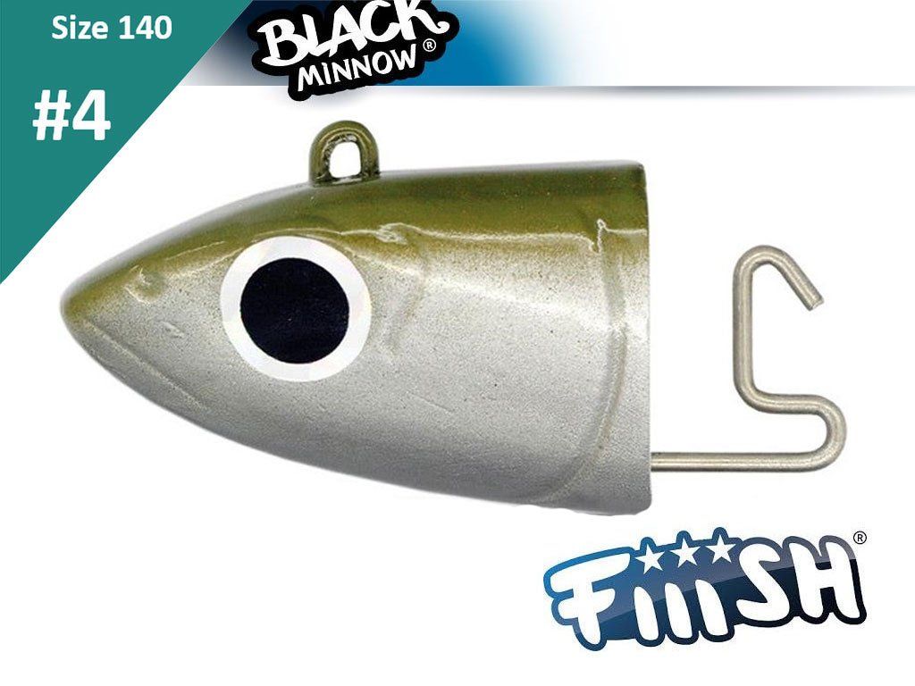 Fiiish Black Minnow 140 BM030 Jig Head Off Shore 40g Kaki 2pcs