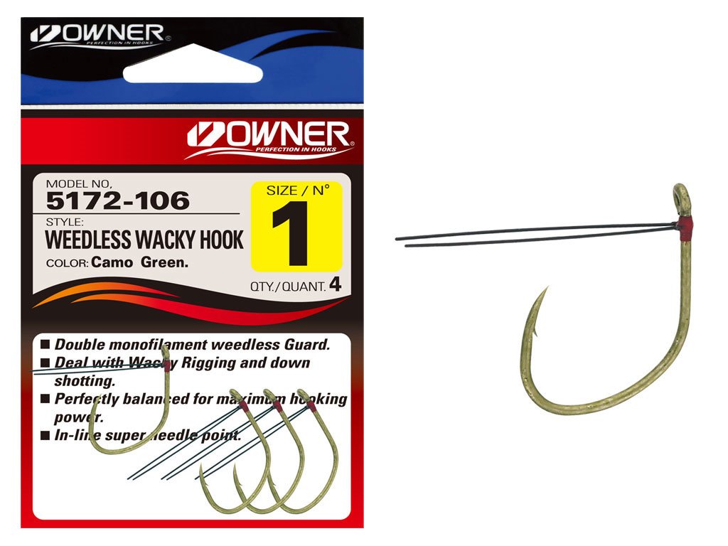 Owner Weedless Wacky Hook 2/0