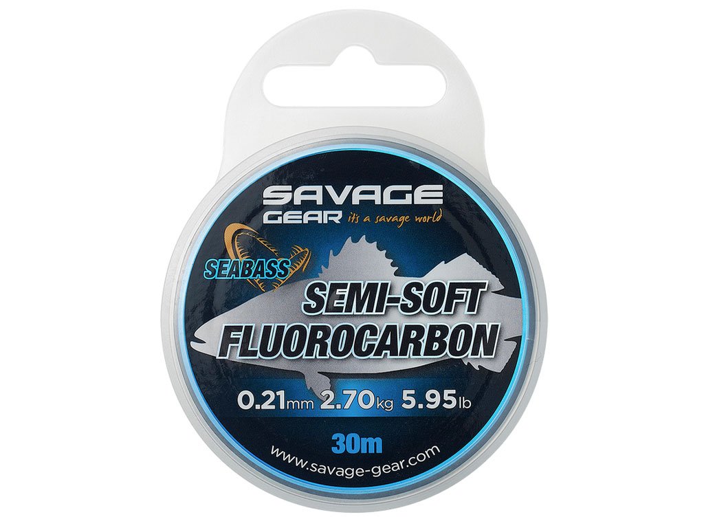 Savage Gear Semi-Soft Fluorocarbon Seabass 30m, 0.39mm