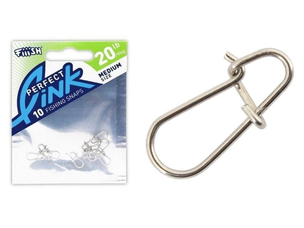 Fiiish Perfect Link Fishing Snaps Medium 20lb, 10pcs
