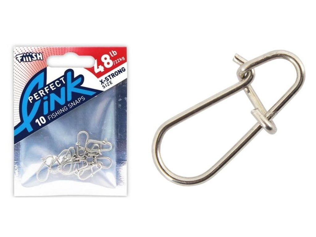 Fiiish Perfect Link Fishing Snaps X Strong 48lb, 10pcs