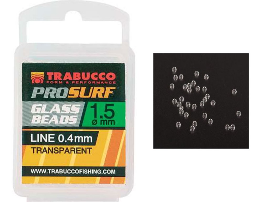 Trabucco Prosurf Glass Beads Transparent 0.4/1.5mm
