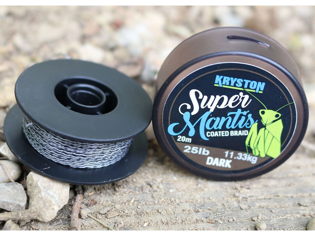 Kryston Super Mantis Coated Braid Dark 20m, 25lb