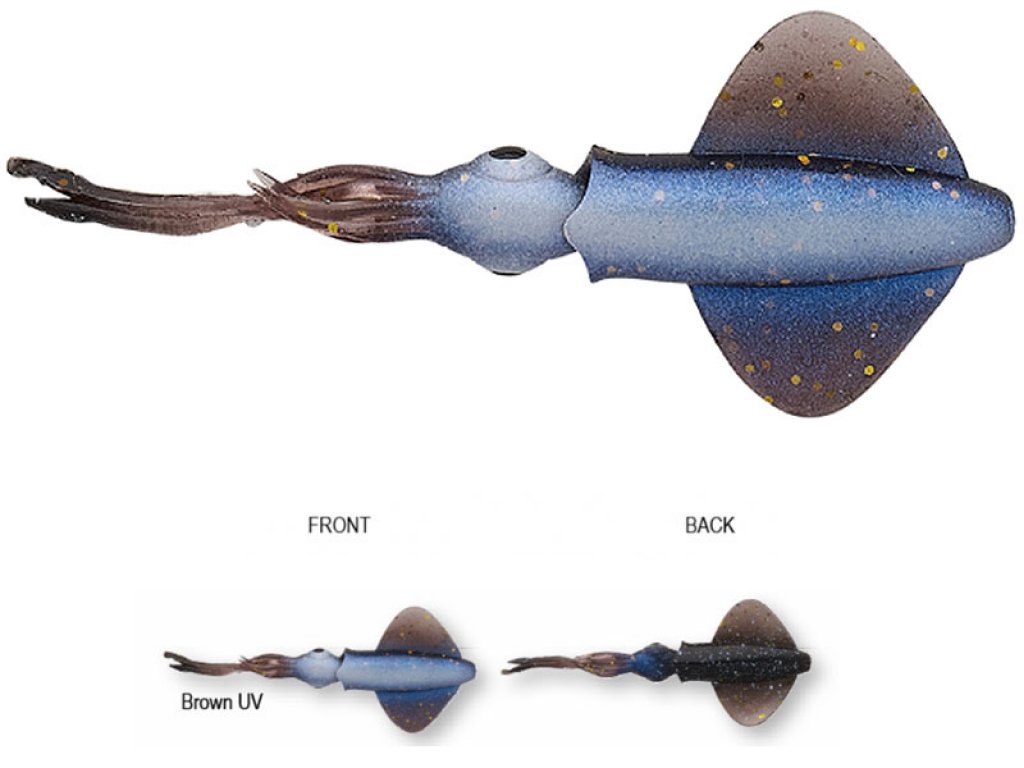 Savage Gear Swim Squid LRF 5cm, 0.8g Brown UV 5pcs