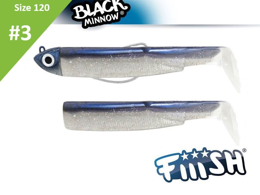 Fiiish Black Minnow 120 BM3014 Combo Shore 12g Electric Blue + Body