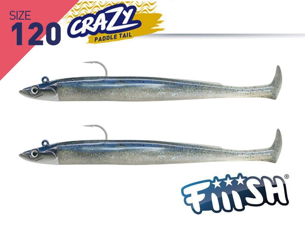 Fiiish Crazy Paddle Tail 120 CPT1443 Double Combo Shore 7g Electric Blue