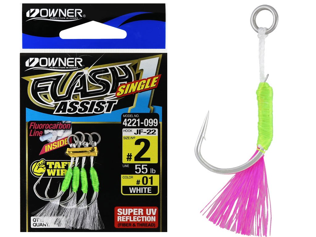 Owner JF-22 Flash Single Assist Hook Pink, 4