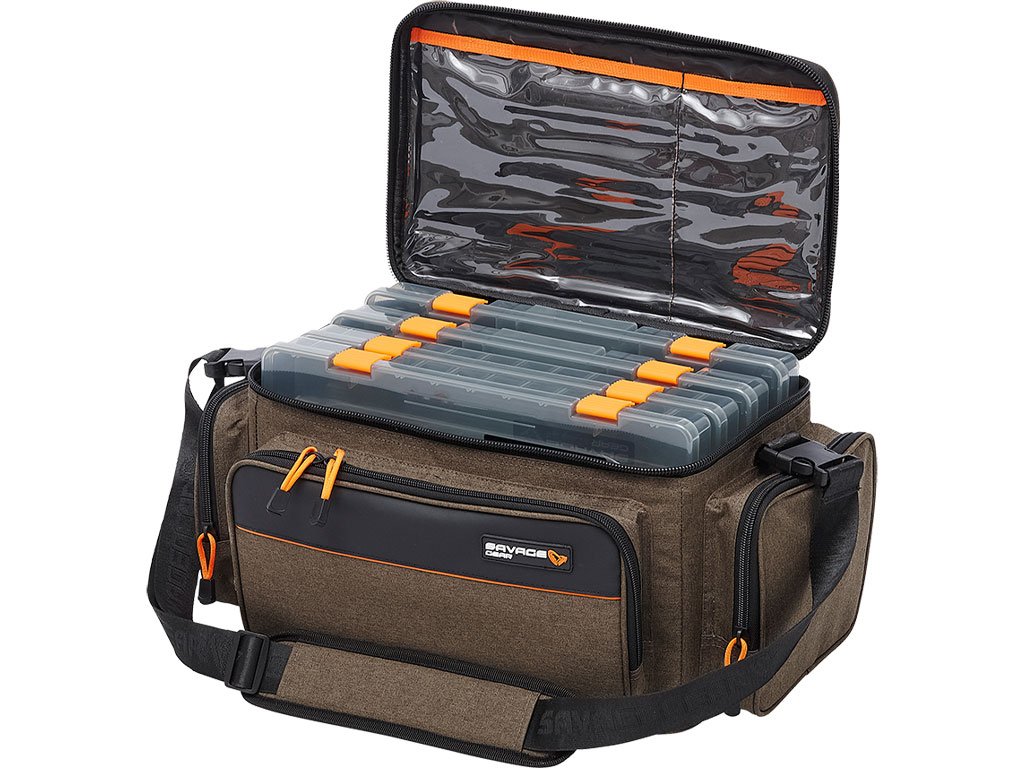 Savage Gear System Box Bag L 4 Boxes, 24x47x30cm 18L
