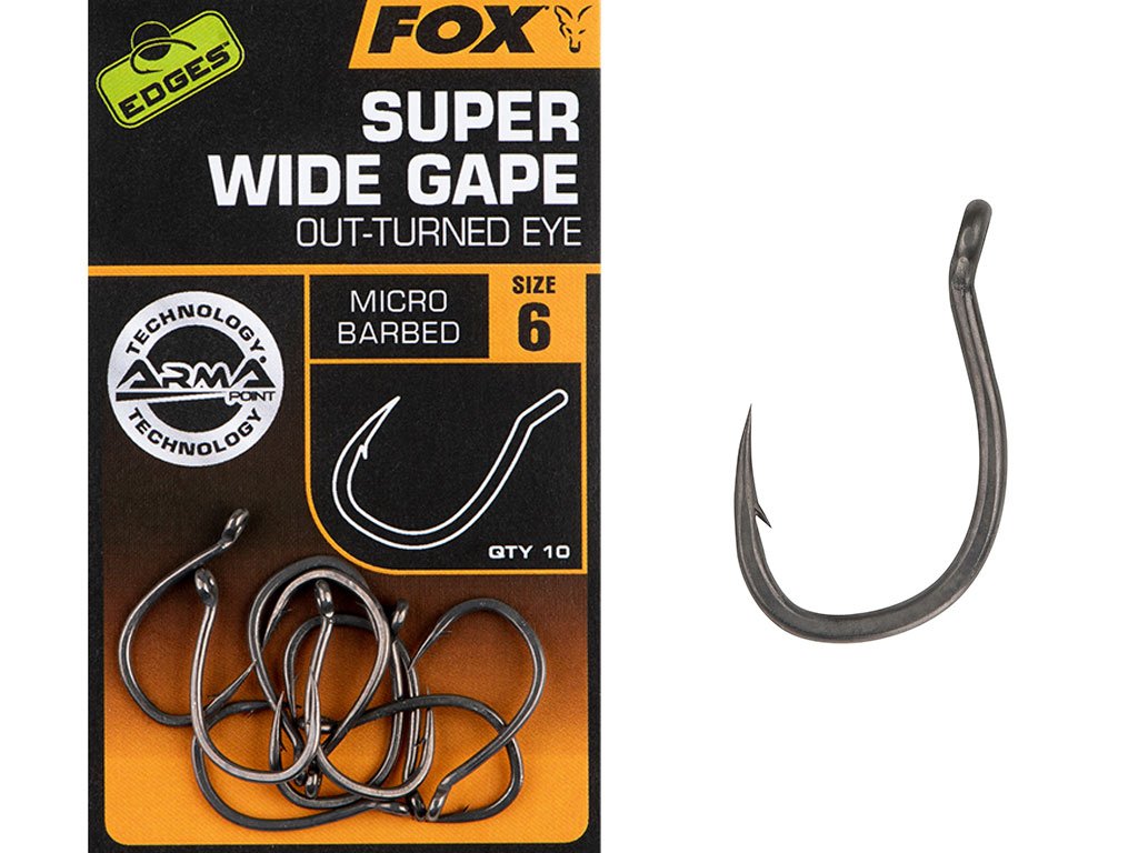 Fox Edges Armapoint Super Wide Gape Outturned Eye 5, 10pcs