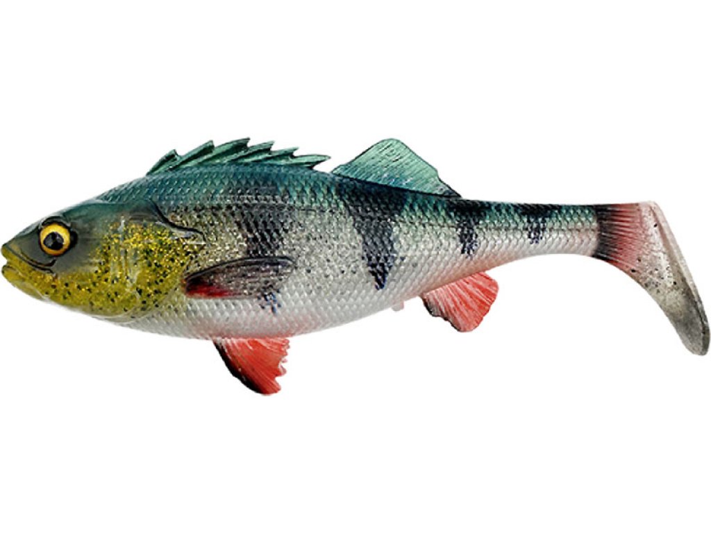 Savage Gear 4D Perch Shad 12.5cm, 20g Green Silver