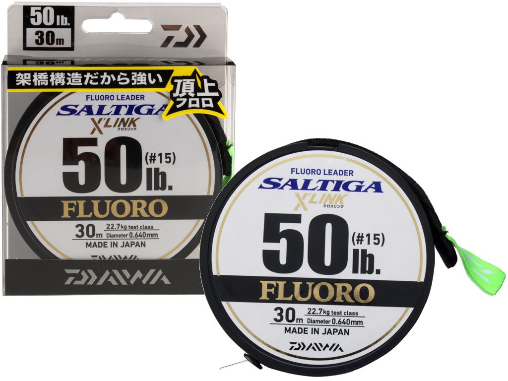 Daiwa Saltiga X‘Link Fluorocarbon Leader Clear 30m, 0.43mm