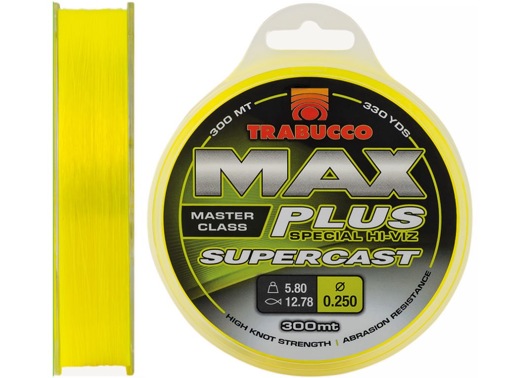 Trabucco Max Plus Supercast Yellow 300m, 0.35mm, 10.50kg