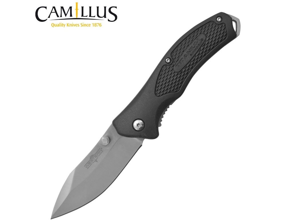 Camillus Western Titanium Bonded Folding Knife BlacTrax 7in