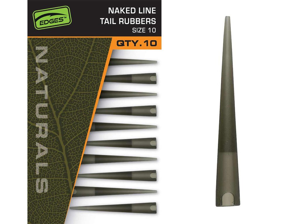 Fox Edges Naturals Naked Line Tail Rubbers 10, 10pcs