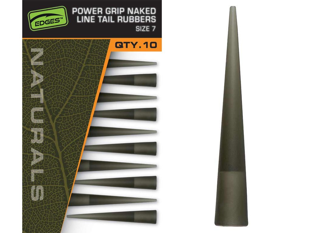 Fox Edges Naturals Power Grip Naked Line Tail Rubbers 7, 10pcs