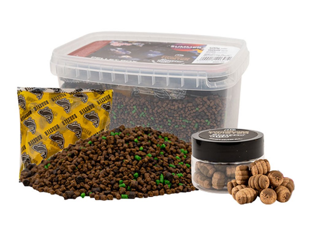 Benzar Mix Summer Pellet Box + Twister Bait 400g + 150ml Aroma Green Betain