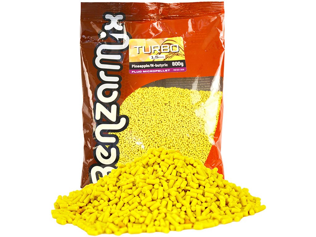 Benzar Mix Fluo Turbo Pellet 800g, 1.5mm Micro Pineapple/N-butyric