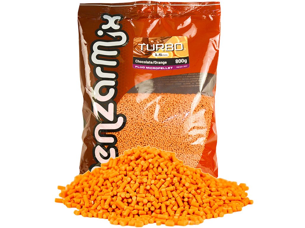 Benzar Mix Fluo Turbo Pellet 800g, 1.5mm Micro Choco/Orange